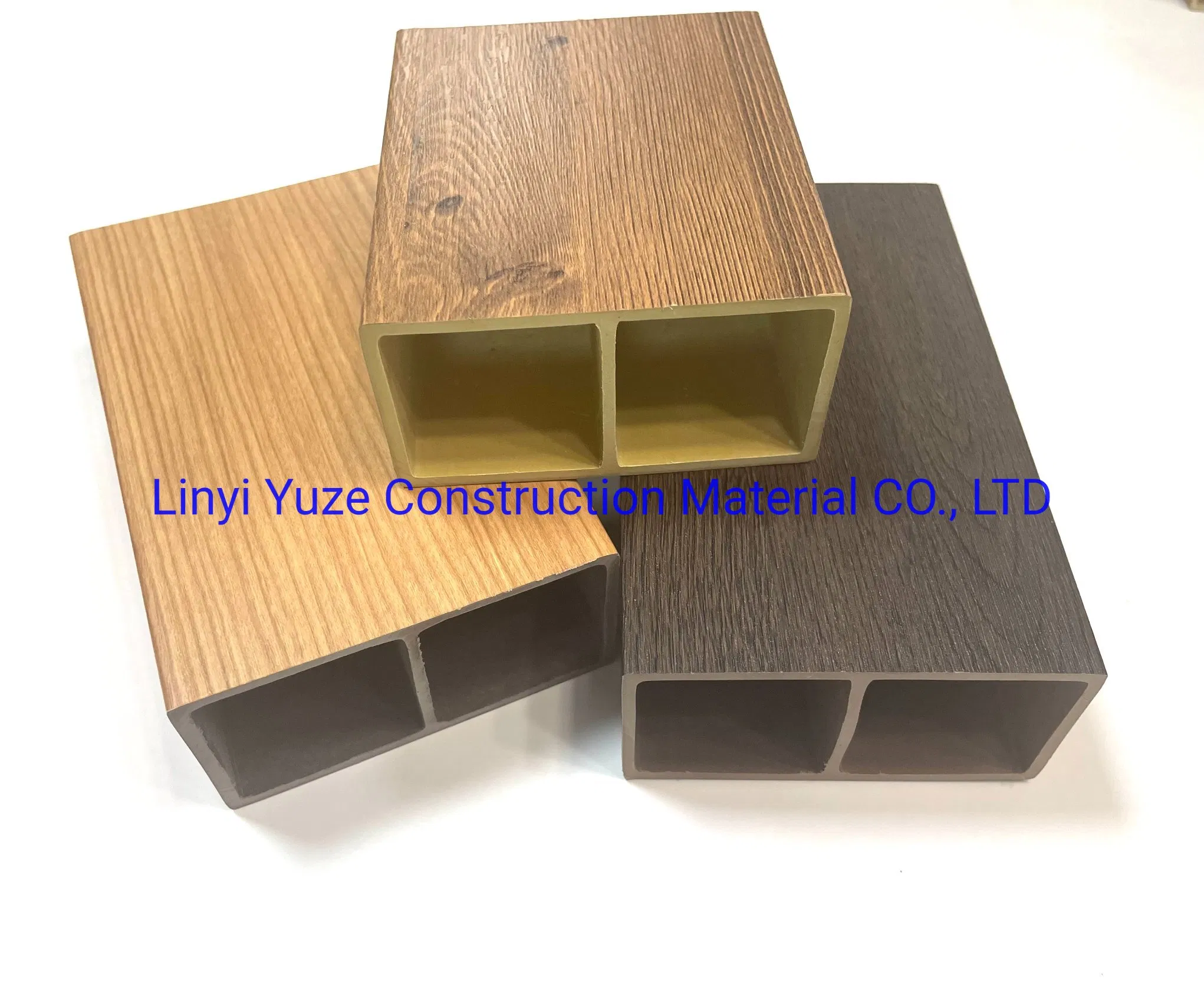 WPC PVC Interior Partition Wall Panel Decoration Plastic Composite Column Timber Tubes Decoration 38*12mm