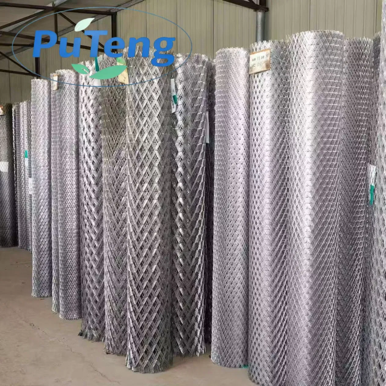 Expanded Metal Serving as Ceiling Panels and Interior Wall Partitions