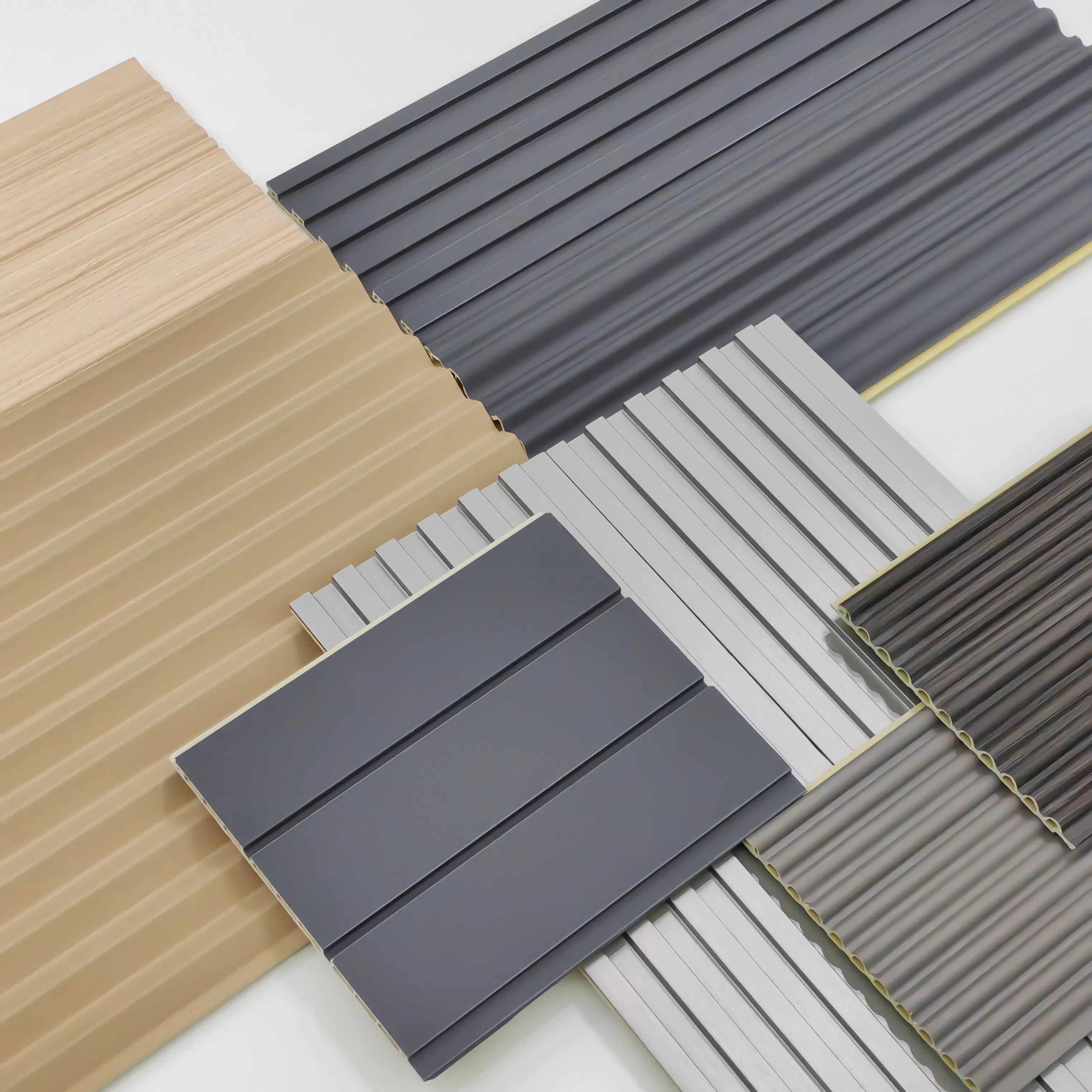 Unique PVC Wall Panels for Customizable Modern Interior Spaces Export Bamboo Wood Fiber Grille Board Wall Protection Panel Great Wall Board TV Background Wall