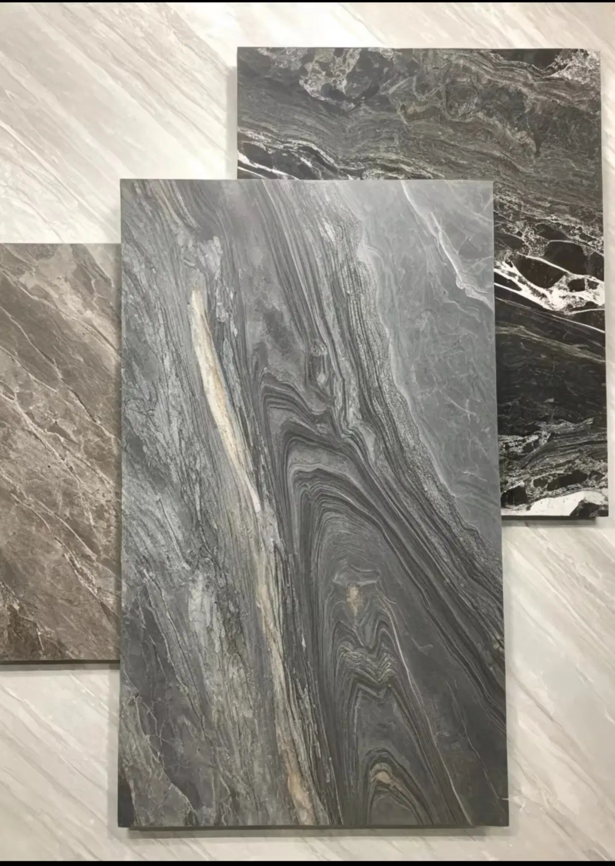 Modern Fireproof Bamboo Charcoal Wood Veneer Grain Wall Panel Carbon Crystal Plate