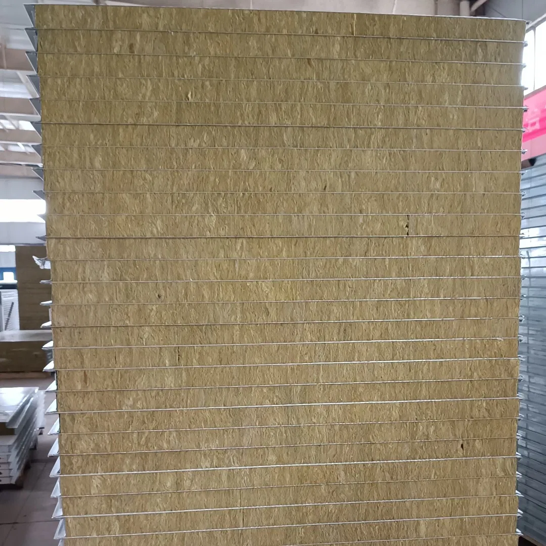 Fireproof Waterproof Thermal Insulation Sound Insulation Rock Wool Sandwich Panel Metal Wall Roof Clean Room Panel