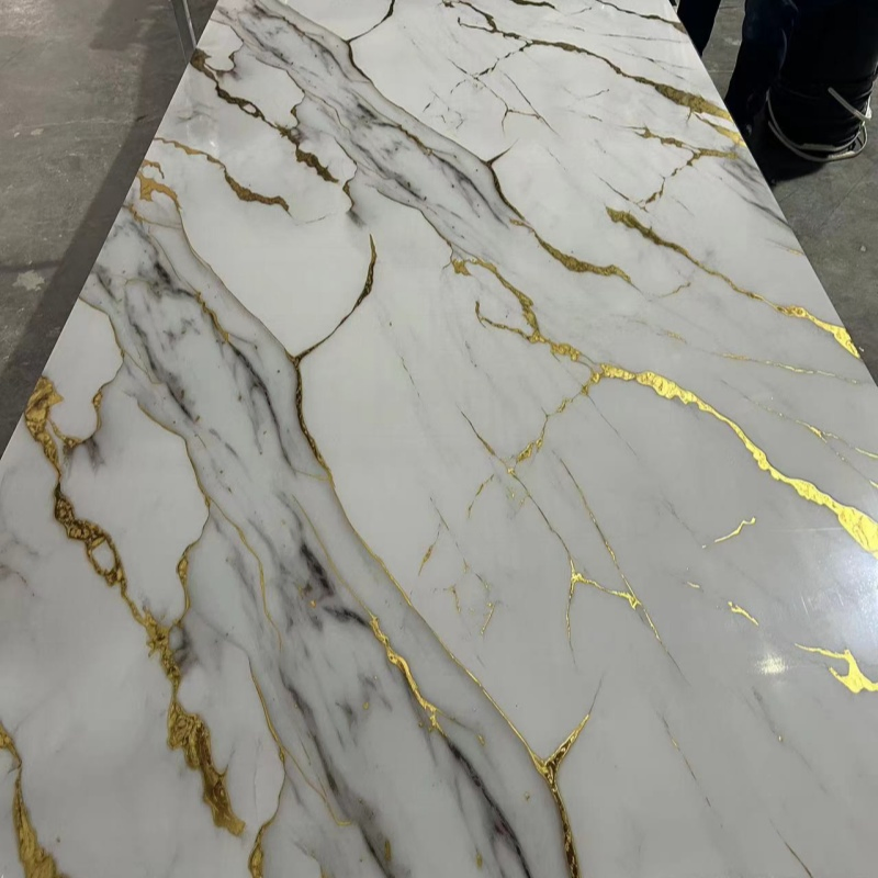 China Goods Decorative PVC Wall Panel Marble Sheet Waterproof Marble Panel