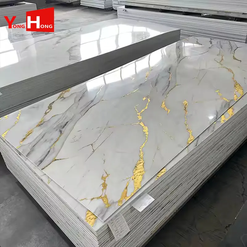 4*8 FT Pies Wholesale 3D Home Decoration Interior/Exterior Decorative Bamboo Wood Plastic Sheet PVC/UV/Spc Marble Wall Panel