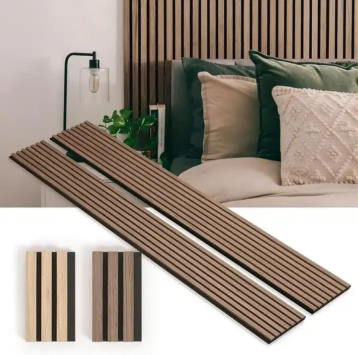 Wooden Wall Panel Wood Veneer Sheet Slatted Akupanel Acoustic Panel