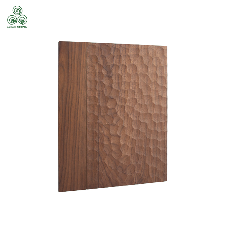 Natural Premium Elegant 3D Solid Wood Textured Cladding Decorative Interior Wall Panel