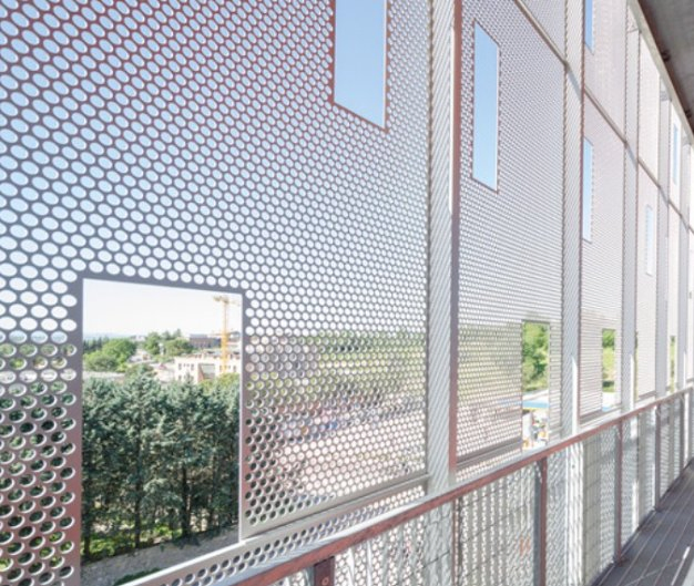Metal Insulation Wall Cladding Aluminum Facade Perforated Panel Curtain Wall Facade System