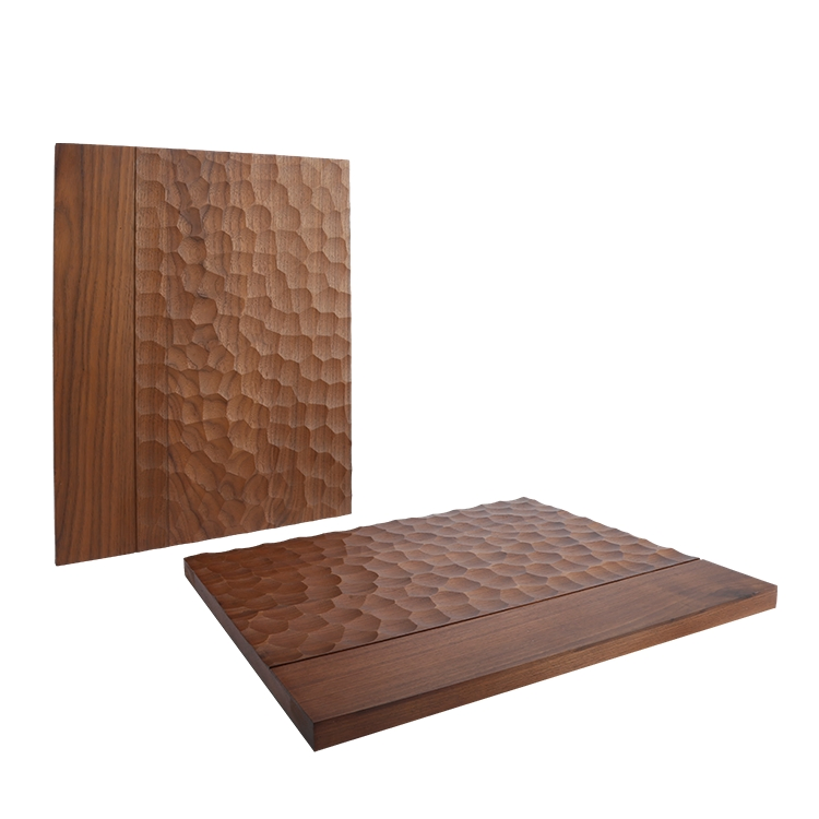 Natural Premium Elegant 3D Solid Wood Textured Cladding Decorative Interior Wall Panel