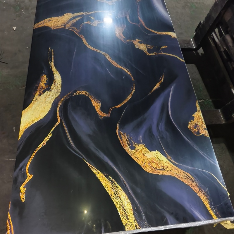 Stone Plastic Composite Spc Flexible PVC UV Marble Sheet