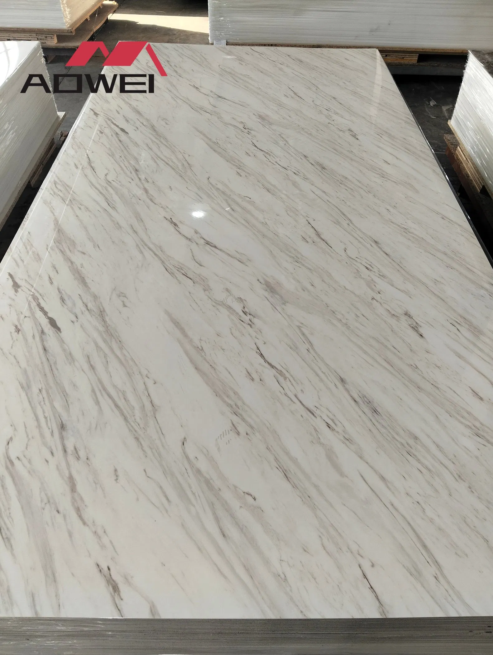 Eco Friendly Waterproof Stone Plastic Composite Sheet for Living Room Bar Counter