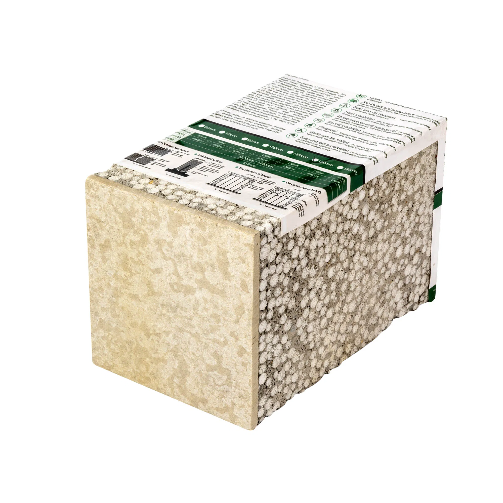 Lightweight Fireproof EPS Sandwich Cement Panels for Interior Wall Partition