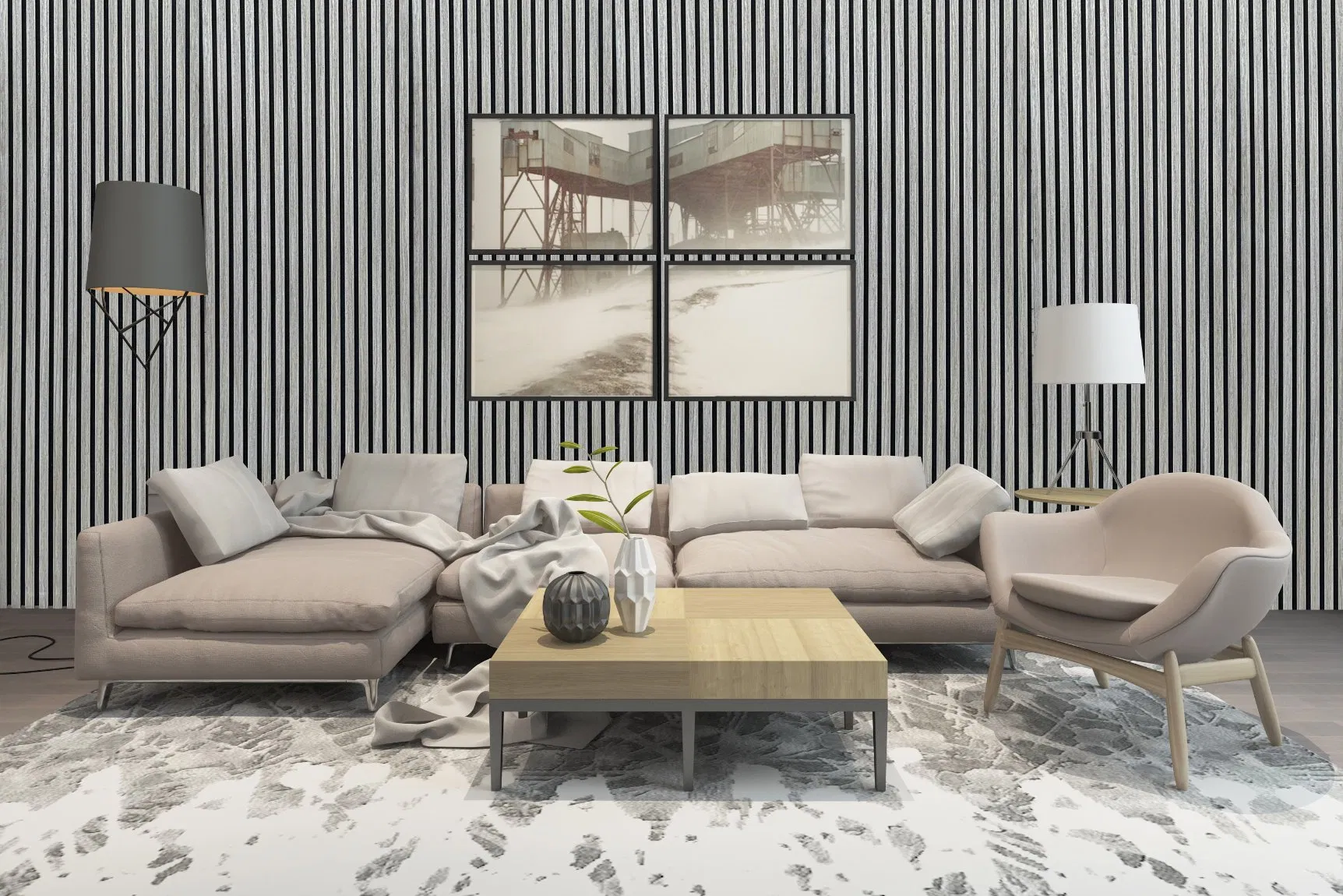 Vertical Wooden Wall Slat Partition Panel Wood Wall Cladding Interior Slated Wood Slatted Wall Panels