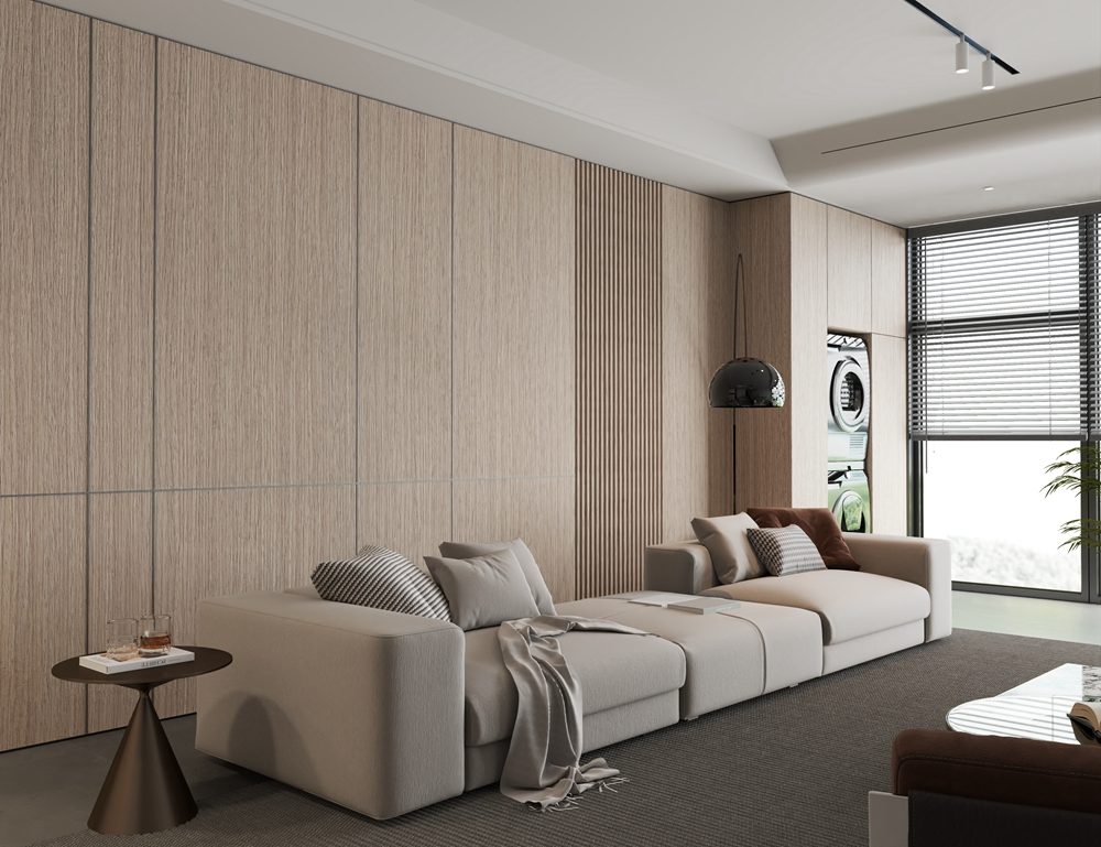 Carbon Crystal Panel Bamboo Charcoal Fiber Integrated Wall Panel Brushed Metal Background Wall