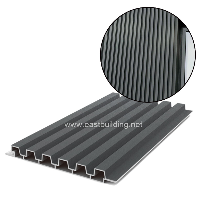 Outdoor Wood Plastic Great Fluted Wall Cladding Interior Exterior Decorative Decoration Partition Siding PVC WPC Wall Panel Slat