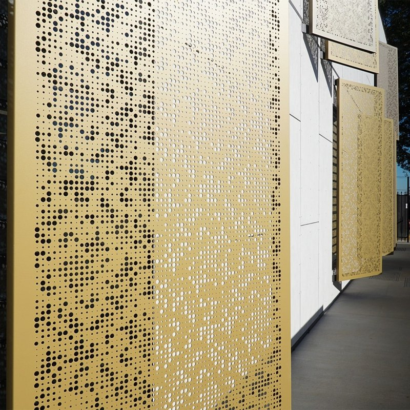 Metal Insulation Wall Cladding Aluminium Facade Perforated Panel Exterior Facade Systems for Curtain Walls