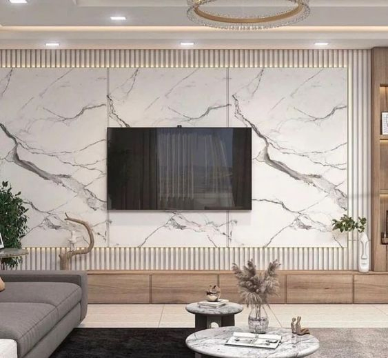 Decorative Slat Wooden Wall Panels with Acoustic Pet Bamboo Charcoal Wood Veneer