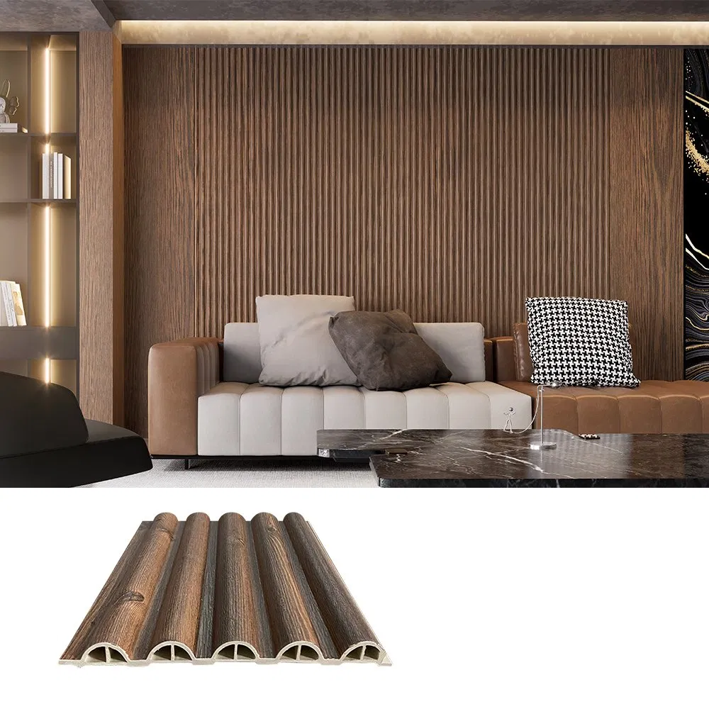 Sonsill High Quality 160*24*2900mm Wood Grain Design Interior Fireproof Waterproof PVC Decoration Wall Cladding Fluted WPC Wall Panel for Home