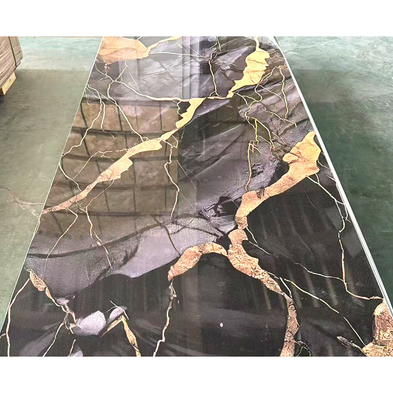 1220*2900mm PVC UV Plastic Sheet Marble Sheet Wall Panel for TV Background Self Installed Ecological Ceiling Decorative