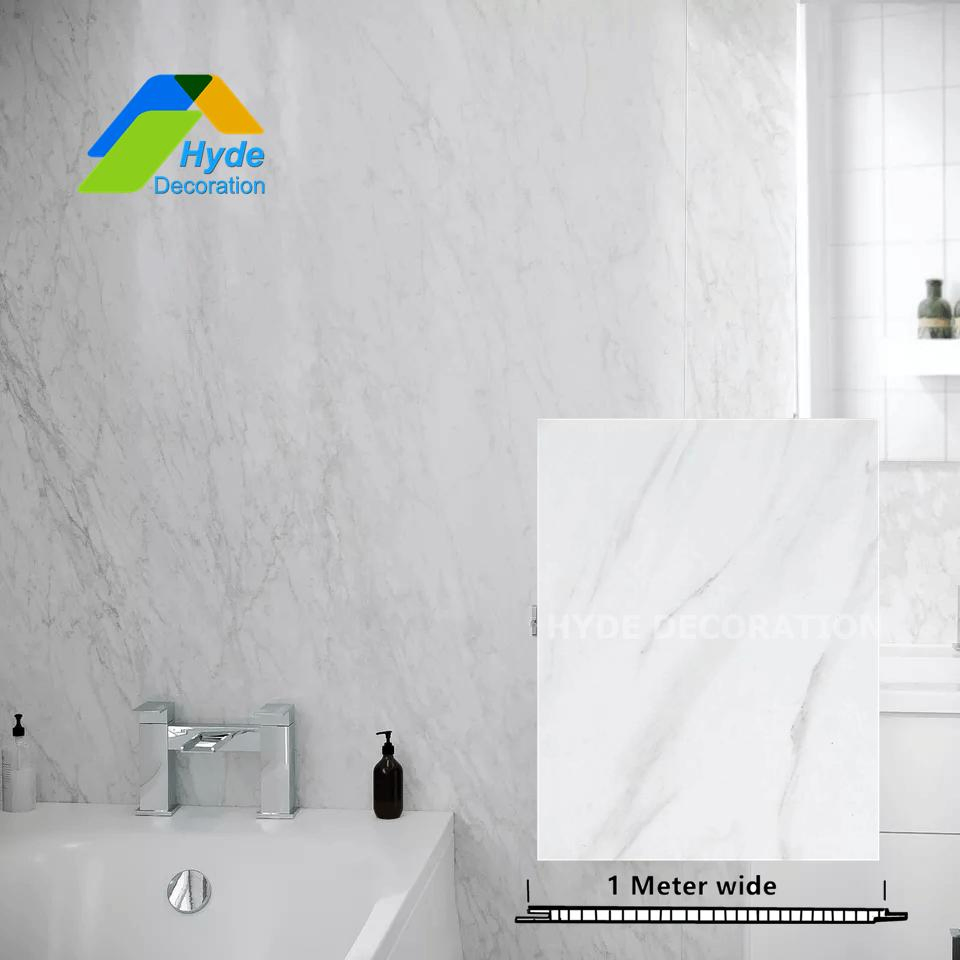1000mm Wide X 2.4m X 10mm PVC Wet Room Wall Panels Bathroom Wall Panelling for Australia Market