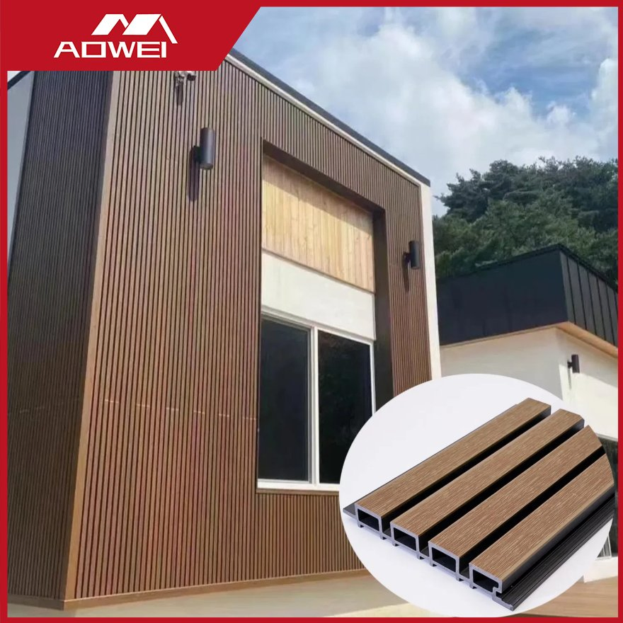 Outdoor Decoration Waterproof 3D Co-Extrusion WPC Wall Cladding Composite Panel