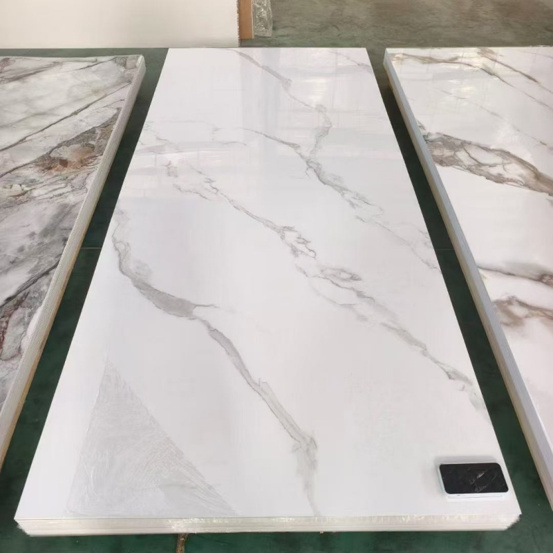Stone Plastic Composite Spc Flexible PVC UV Marble Sheet