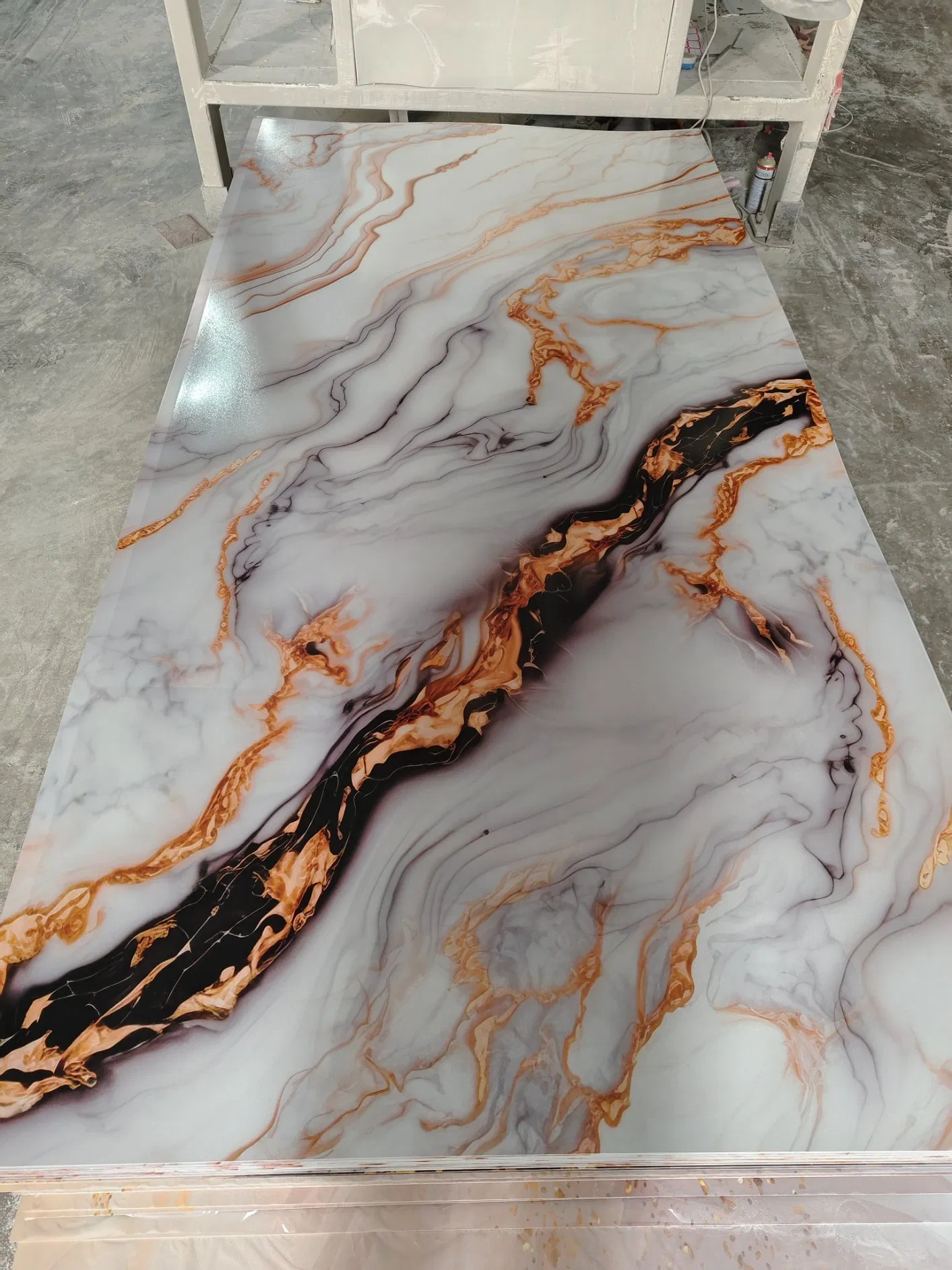 New Decorative Materials Waterproof Wall Panel PVC UV Plastic Sheet PVC Marble for Office Home