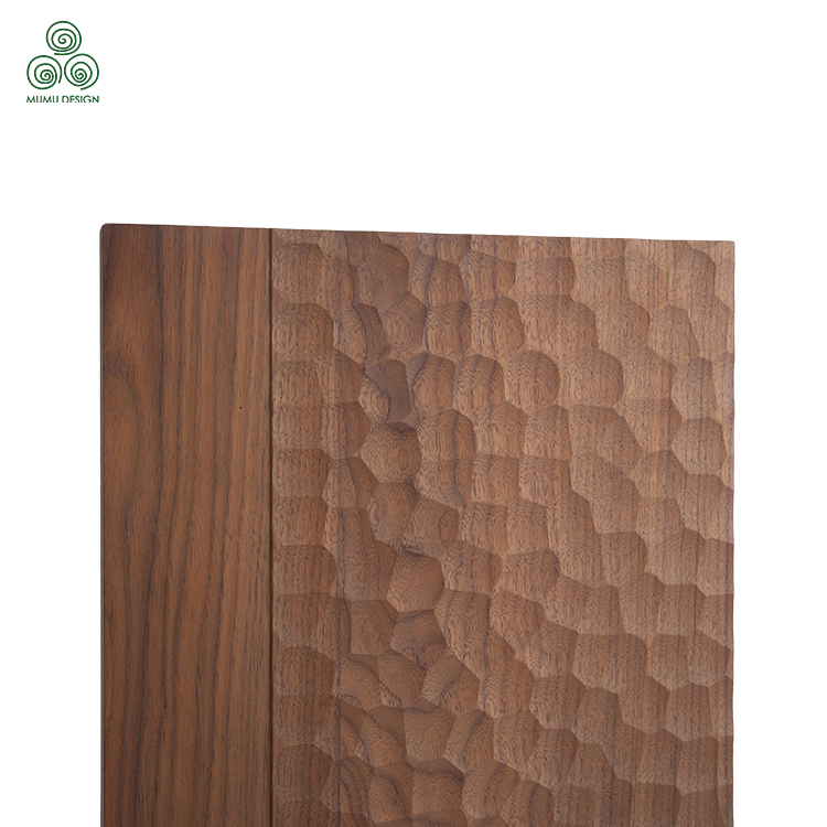 Natural Premium Elegant 3D Solid Wood Textured Cladding Decorative Interior Wall Panel