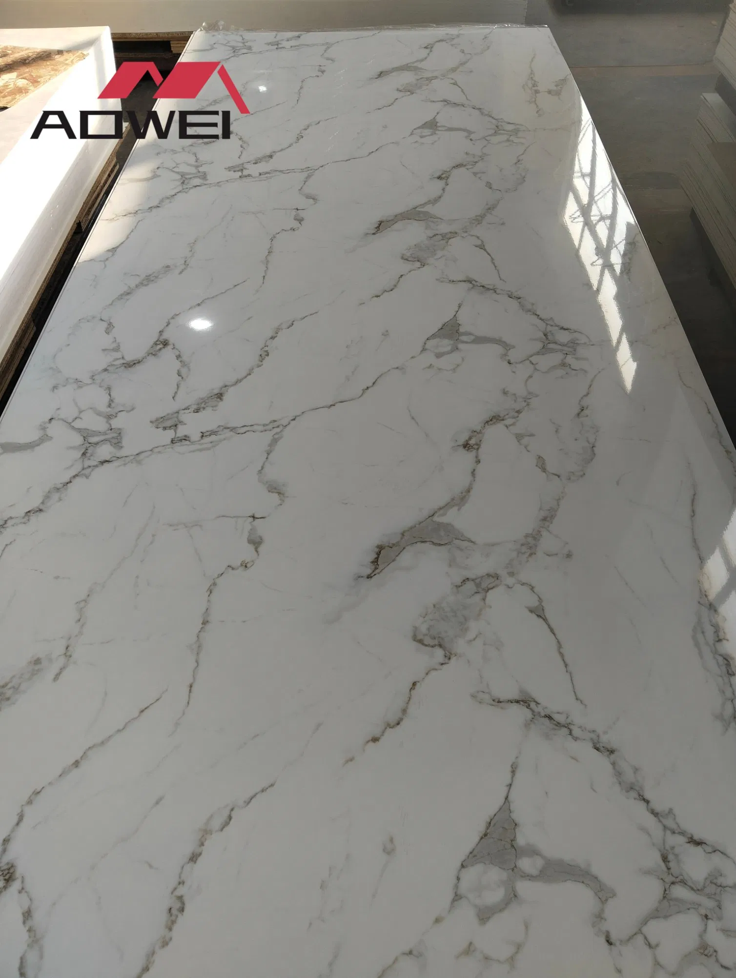 Eco Friendly Waterproof UV Protective Stone Plastic Marble Composite Marble Sheet for Hotel Elevator Lobby