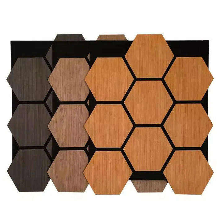 Eco Friendly Light Natural Acoustic Slat MDF PVC WPC Board Wooden Veneer 3D Wood Decorative Acoustic Wall Panel for Interior Ceiling Building Material