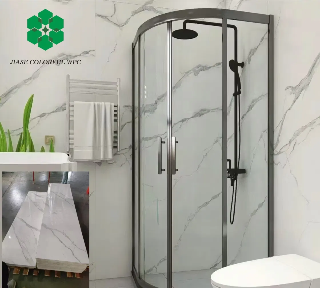 Factory Wholesale Price Waterproof Spc Wall Panels 600*4 for Modern Bathroom Designs