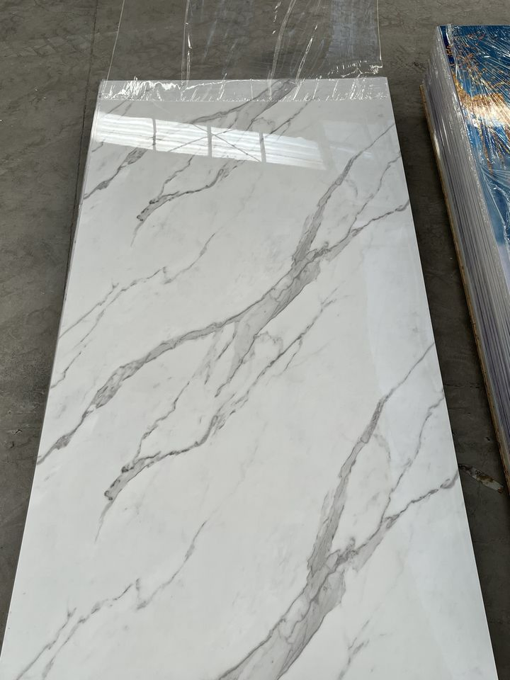 Chinese Building Material Manufacturer 1220*2900mm Fence PVC Marble Sheet/UV Spc WPC Board/Interior Bamoboo Wall Panel for Home Decoration Items