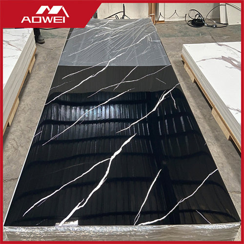 UV Cured Heat Resistant Stone Plastic Composite Marble Sheet for Laundry Room Sorting Counter