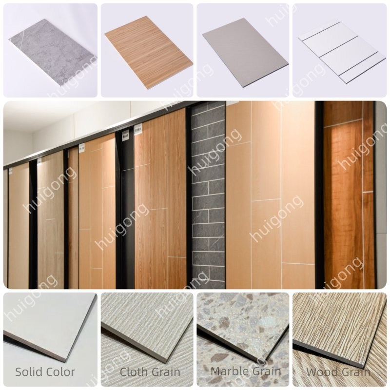 Building Material Non Combustible Spc/PVC/WPC/UV/PU Bamboo Decorative Marble Fabric Carbon Stone Sheet Wood Fiber Ceiling Flexible Crystal Interior Wall Panel
