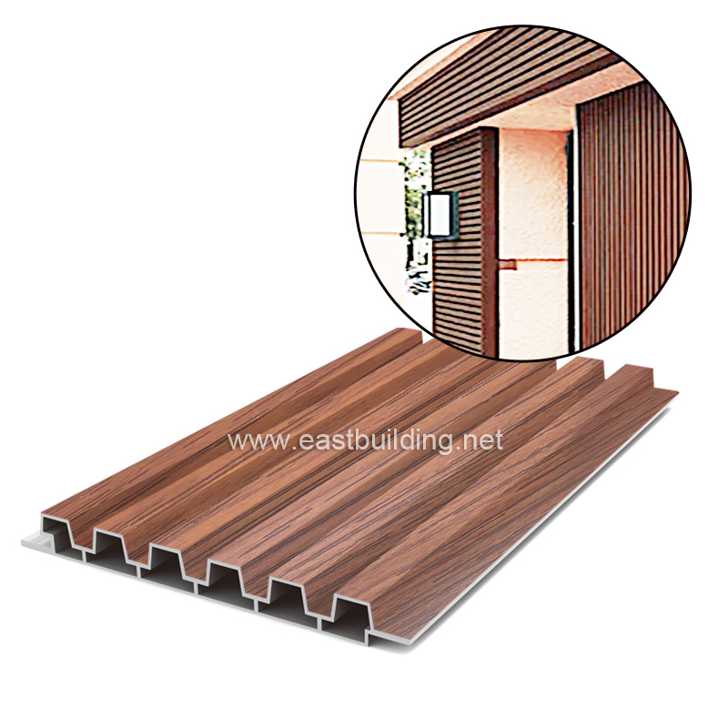 Outdoor Wood Plastic Great Fluted Wall Cladding Interior Exterior Decorative Decoration Partition Siding PVC WPC Wall Panel Slat