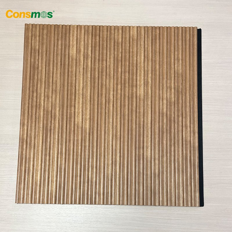 Natural Oak Slatted Sound Absorbing Ceiling Paneles De MDF Acoustic Panel Wood Wall