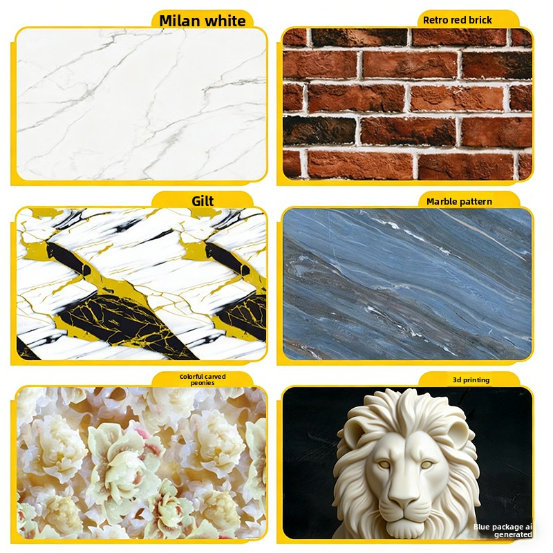 1220*2900mm PVC UV Plastic Sheet Marble Sheet Wall Panel for TV Background Self Installed Ecological Ceiling Decorative