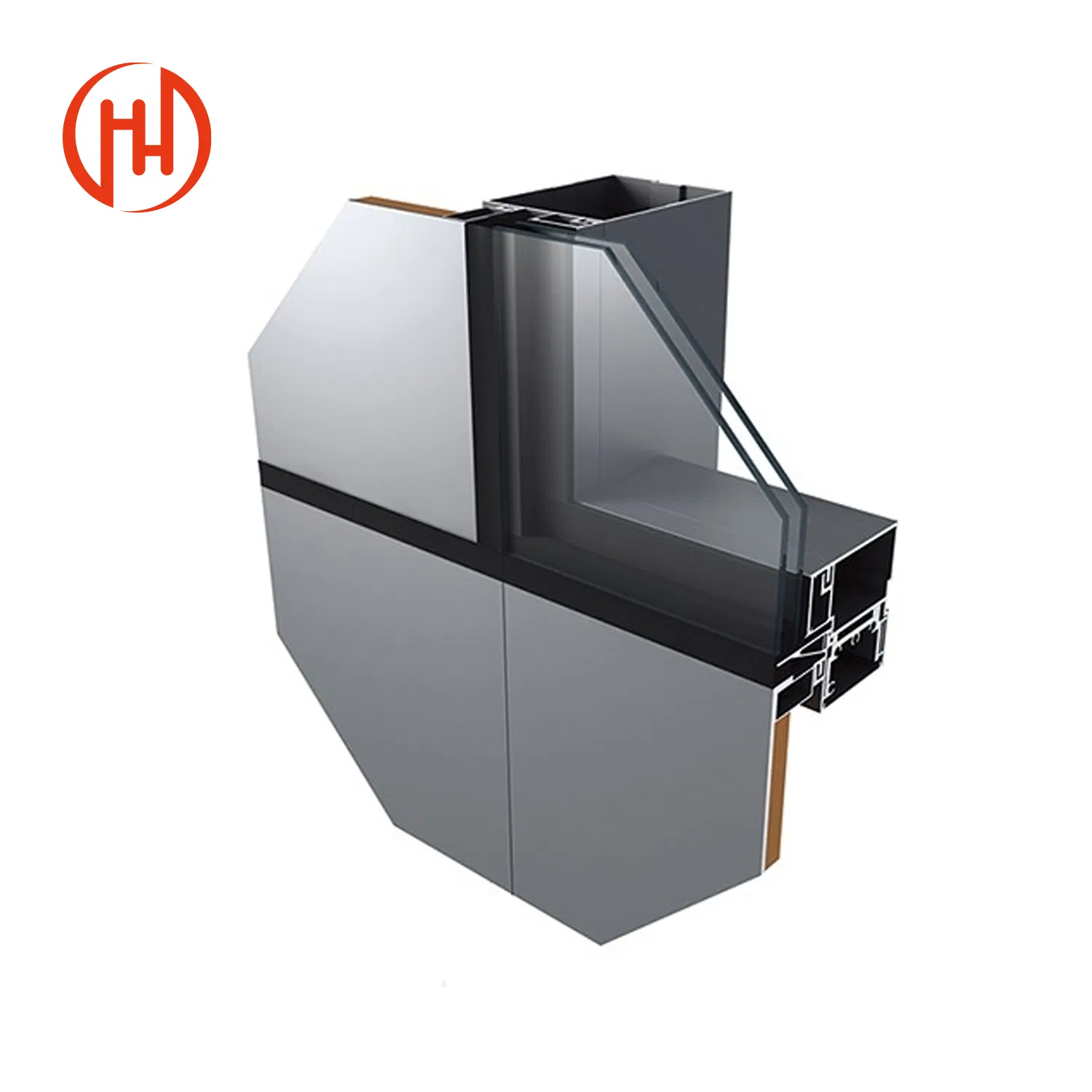 Aluminium Glass Curtain Wall Double Triple Glazed Cladding Exterior Facade Unitized Stick Frame Spider System Price Design