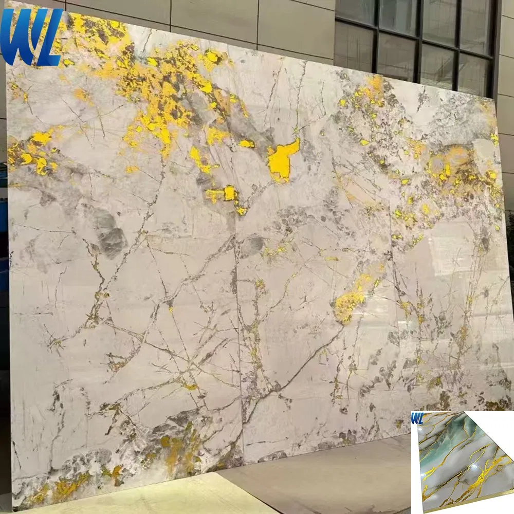 3D Gilded Golden Marble Colours Hot Selling Homedecor Bamboo Wall Panel PVC Foam Board Carbon Fiber Panel Bamboo Charcoal Panel