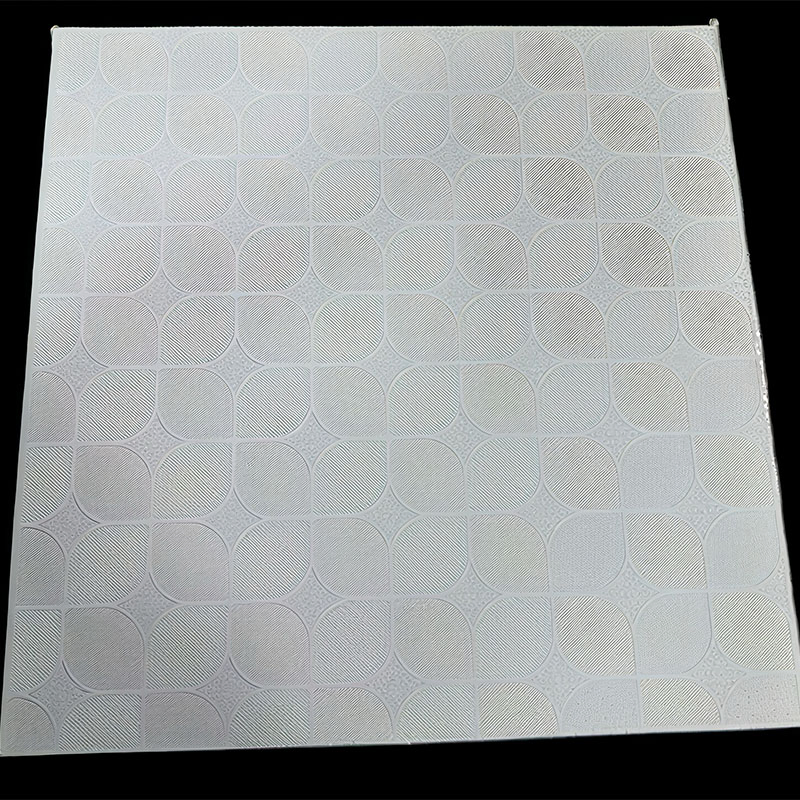 PVC Laminated Gypsum Ceiling Panel Moisture-Proof Decorative Tile