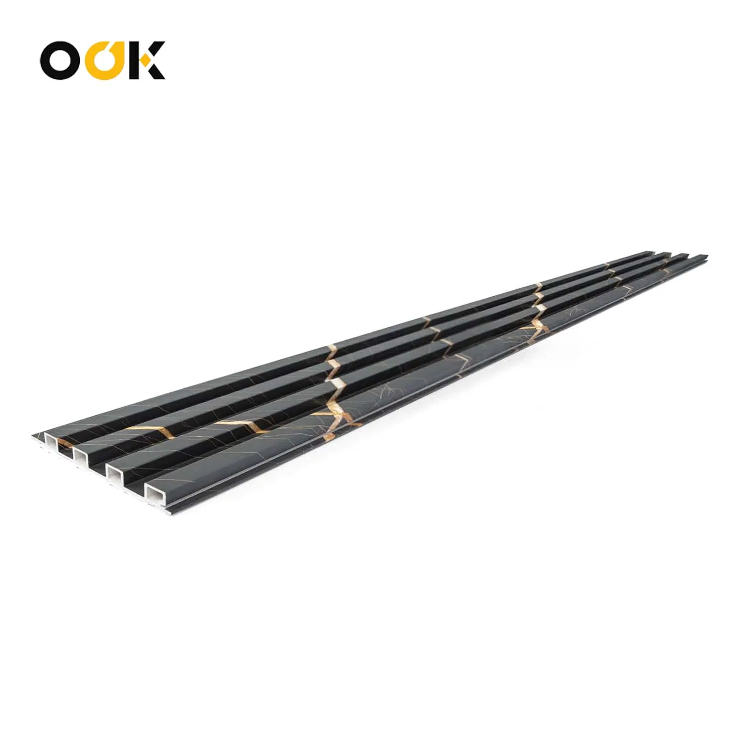 2026 Aku WPC 3D Slat Cladding Wall Panel Interior Decoration Polyester Fiber Decorative Waterproof Fireproof Wood Panel Composite Wall Panel Factory Price China