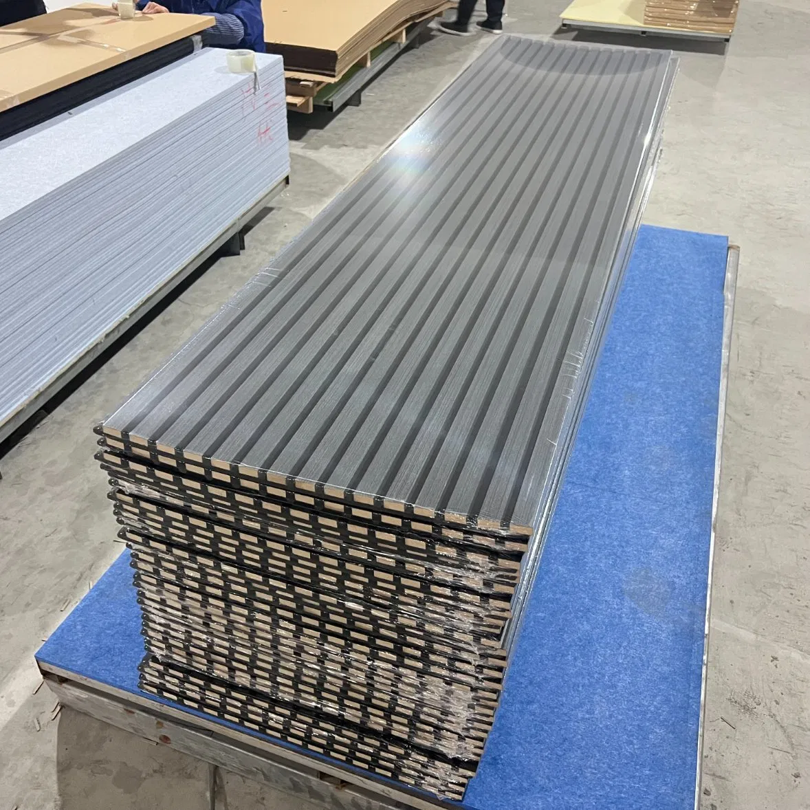 Modern Polyester Soundproof Wall Decor with Acoustic Wood Panel for Building Material