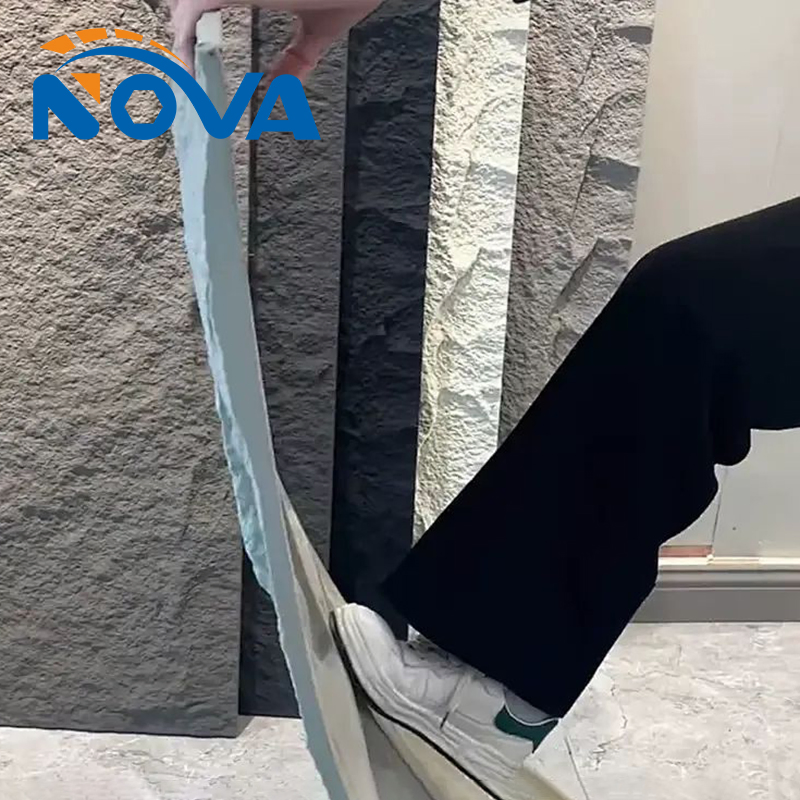 Artificial Stone 3D Decorative PU Stone Faux Culture Rock Mountain Wall Panel