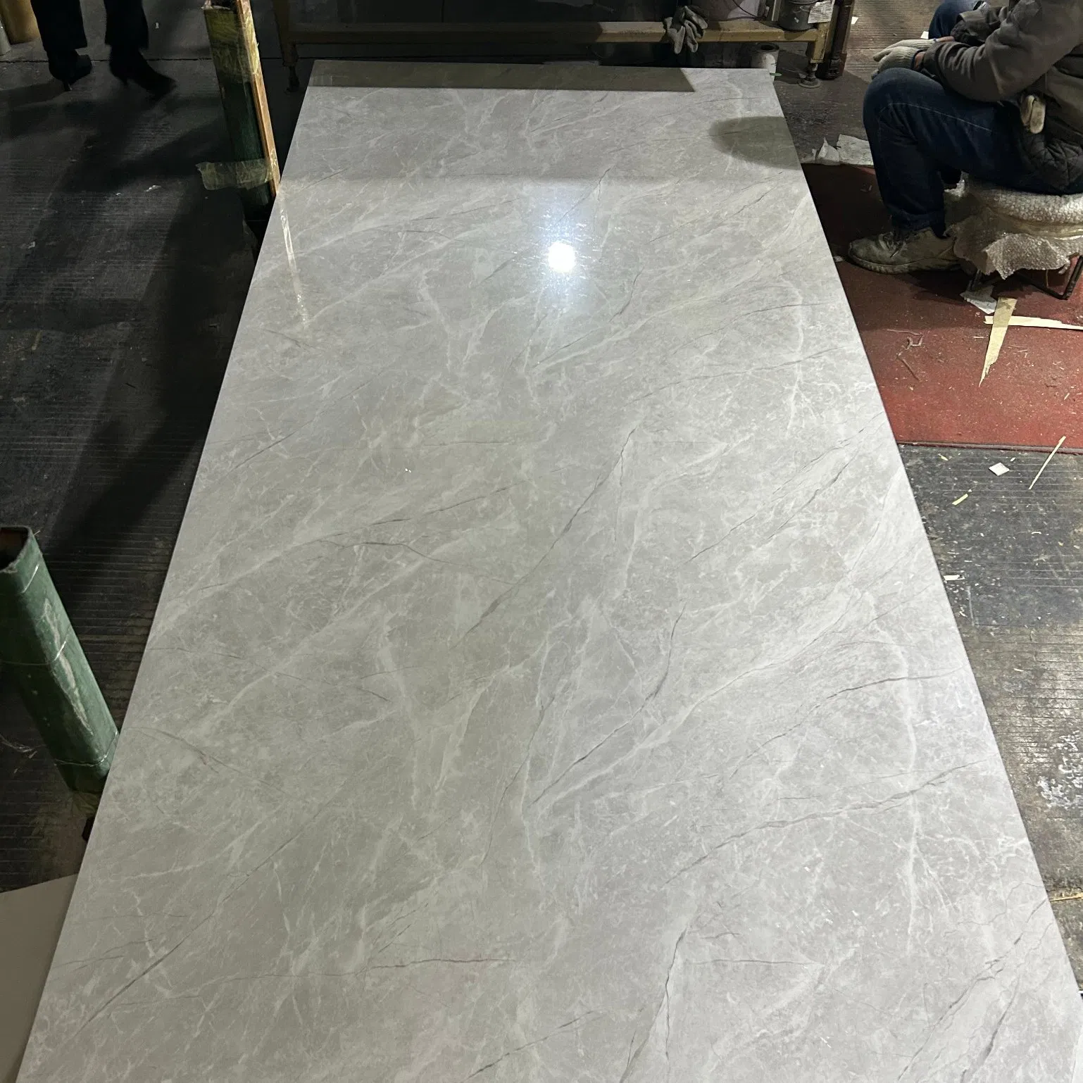Waterproof UV Marble Sheet with High Glossy Scratch Resistant PVC Wall Panel