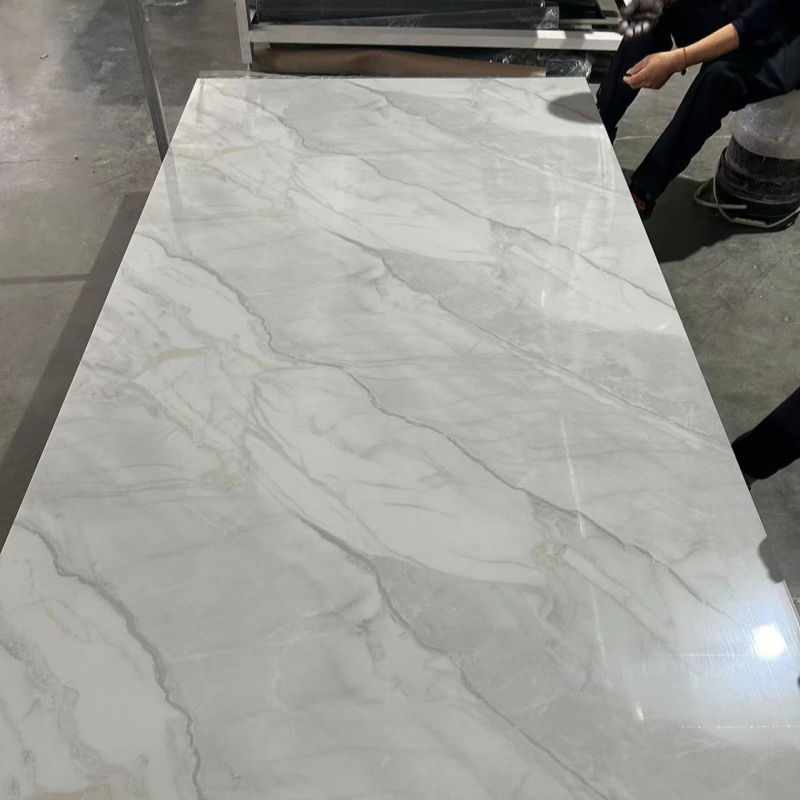 High Gloss PVC Fence Decorative Wall Panel Interior UV Marble Panel