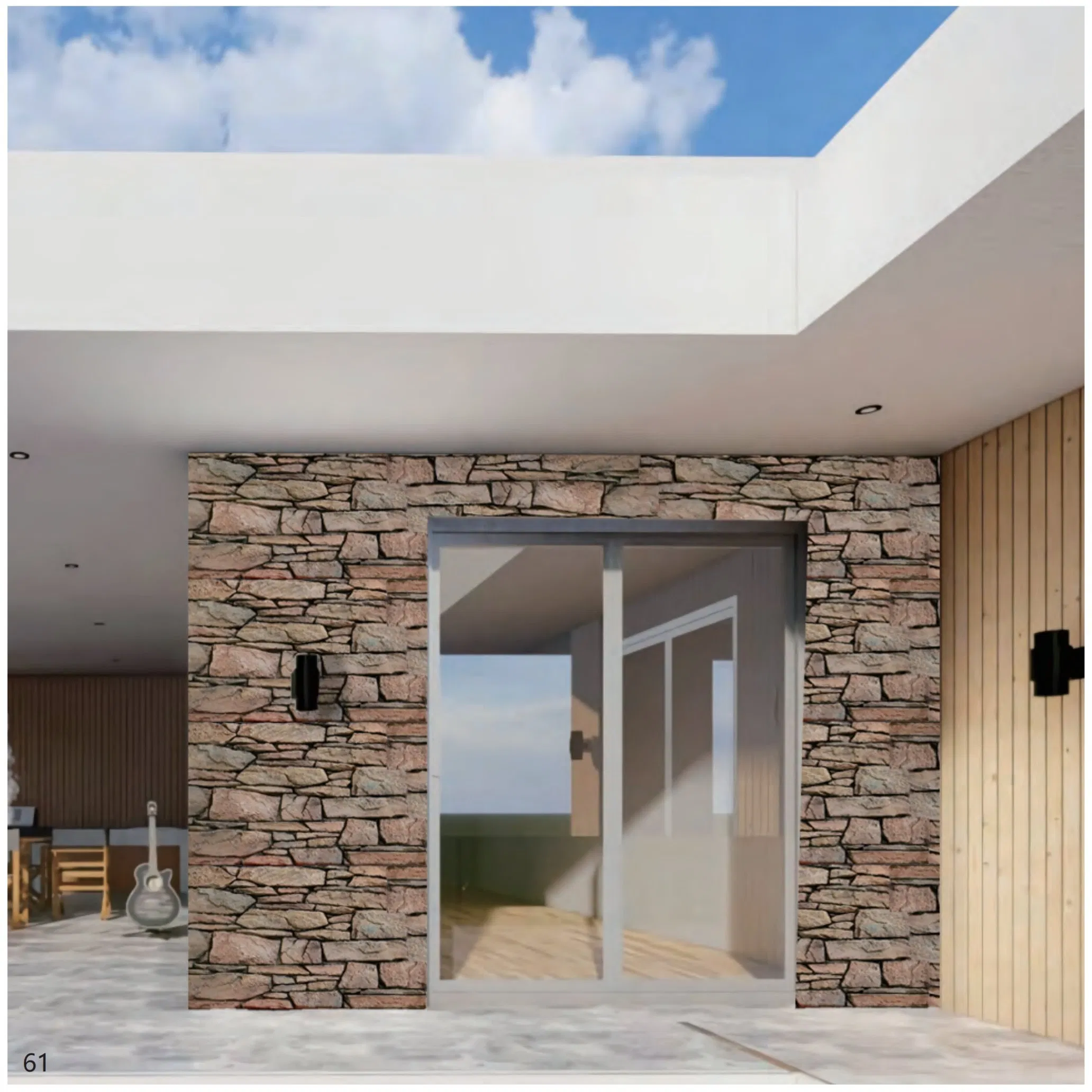 2024 PU Wall Panels Stone PU Faux Stone Panels 3D Artificial PU Culture Stone