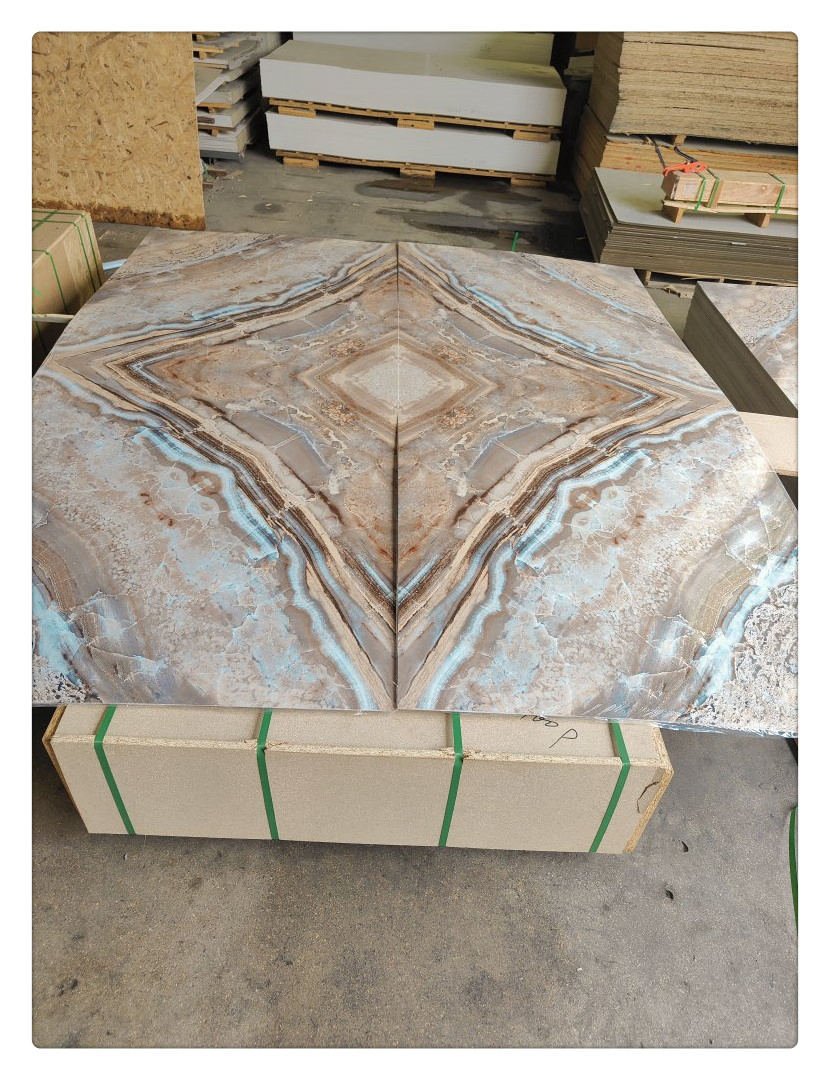 Gilting Series High Glossy PVC Stone Composite Wall Panel UV Marble Sheet