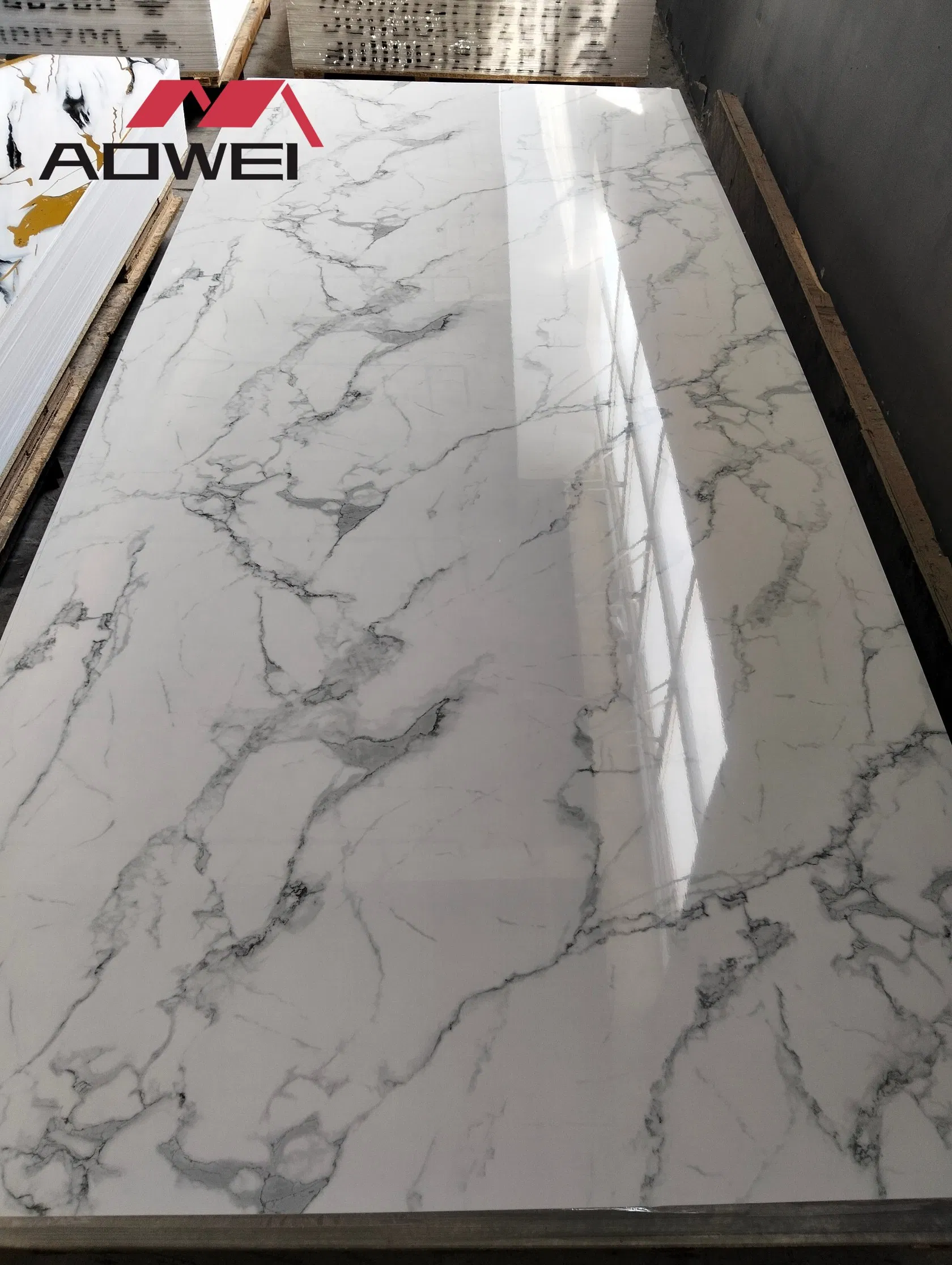 Eco Friendly Waterproof UV Protective Stone Plastic Marble Composite Marble Sheet for Hotel Elevator Lobby