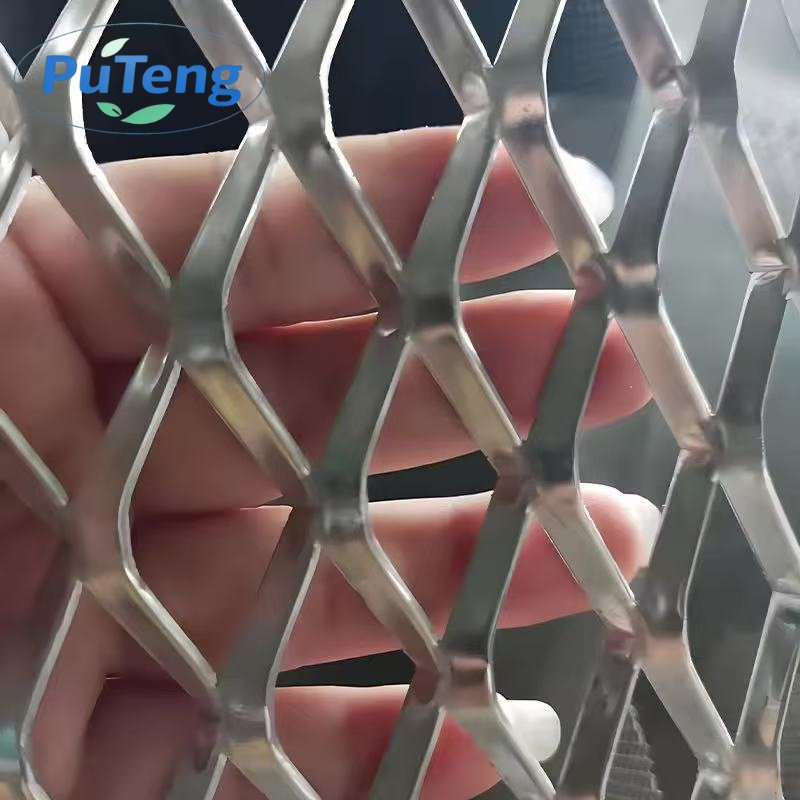 Expanded Metal Serving as Ceiling Panels and Interior Wall Partitions