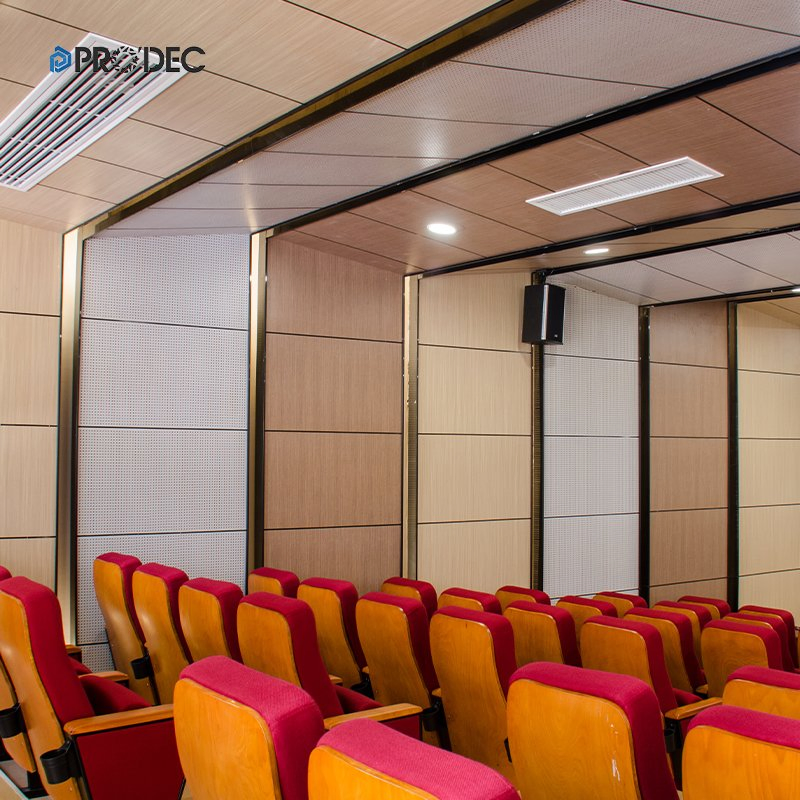 Eco-Friendly Indoor School Studio Decoration Material Board Veneer Wood Sound Reducing Absorbing Deadening Panel Soundproof Wooden Acoustic Wall Panel