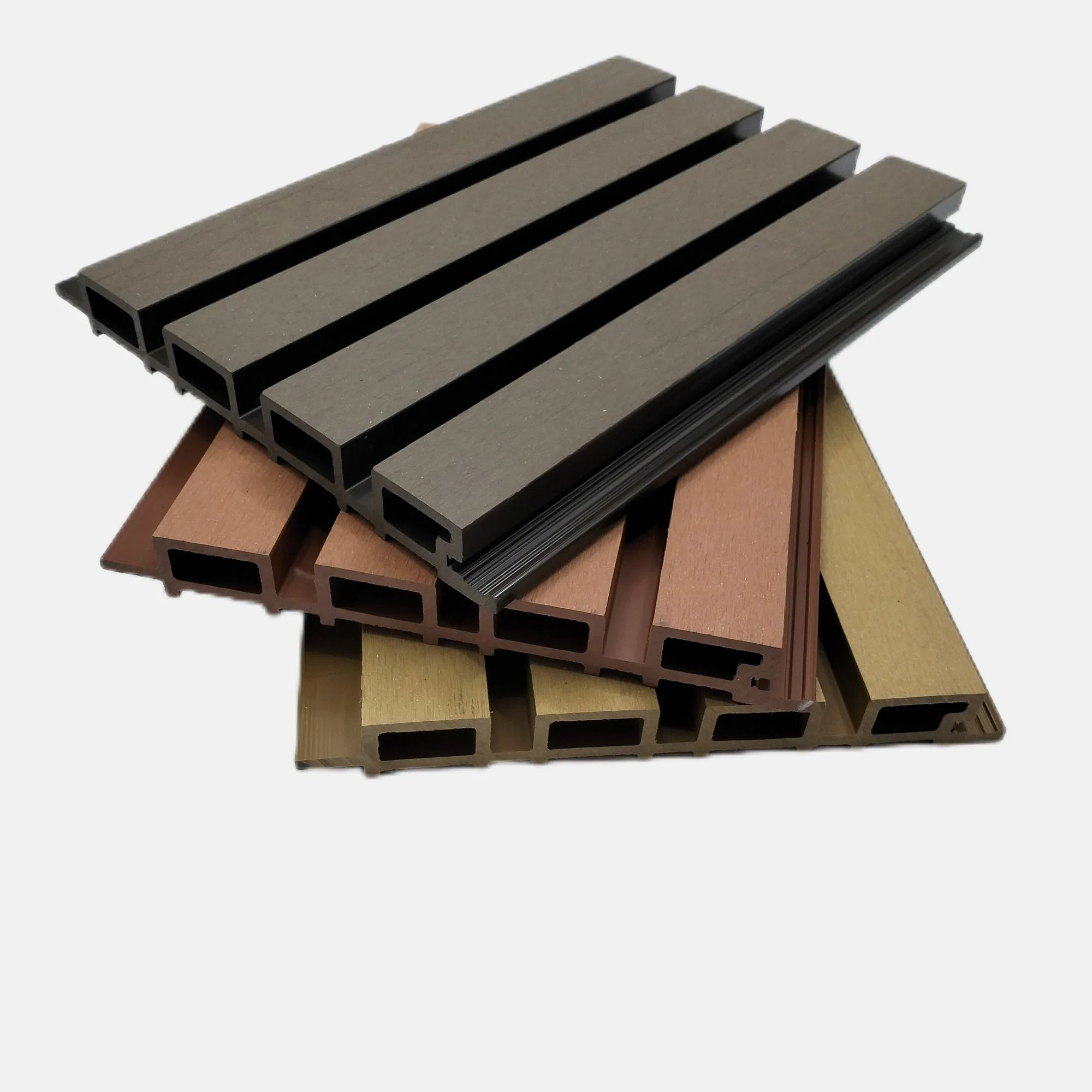 Fluted WPC Wall Cladding Decorative Exterior Thermal Insulation Wood Plastic Composite Panel