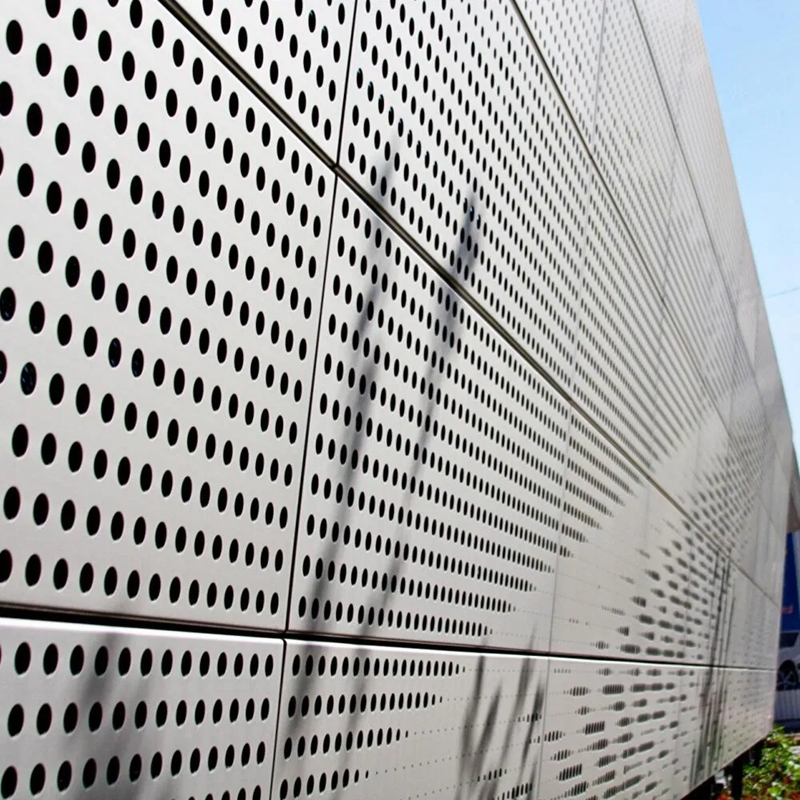 Metal Insulation Wall Cladding Aluminium Facade Perforated Panel Exterior Facade Systems for Curtain Walls